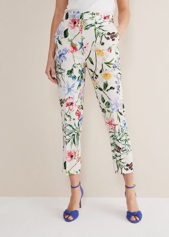 Phase Eight Ulrica Floral Cigarettes Trousers Multicolor Canada | AUJRDY-137